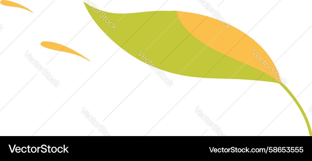 Dynamic autumn yellow leaf design generative ai Vector Image