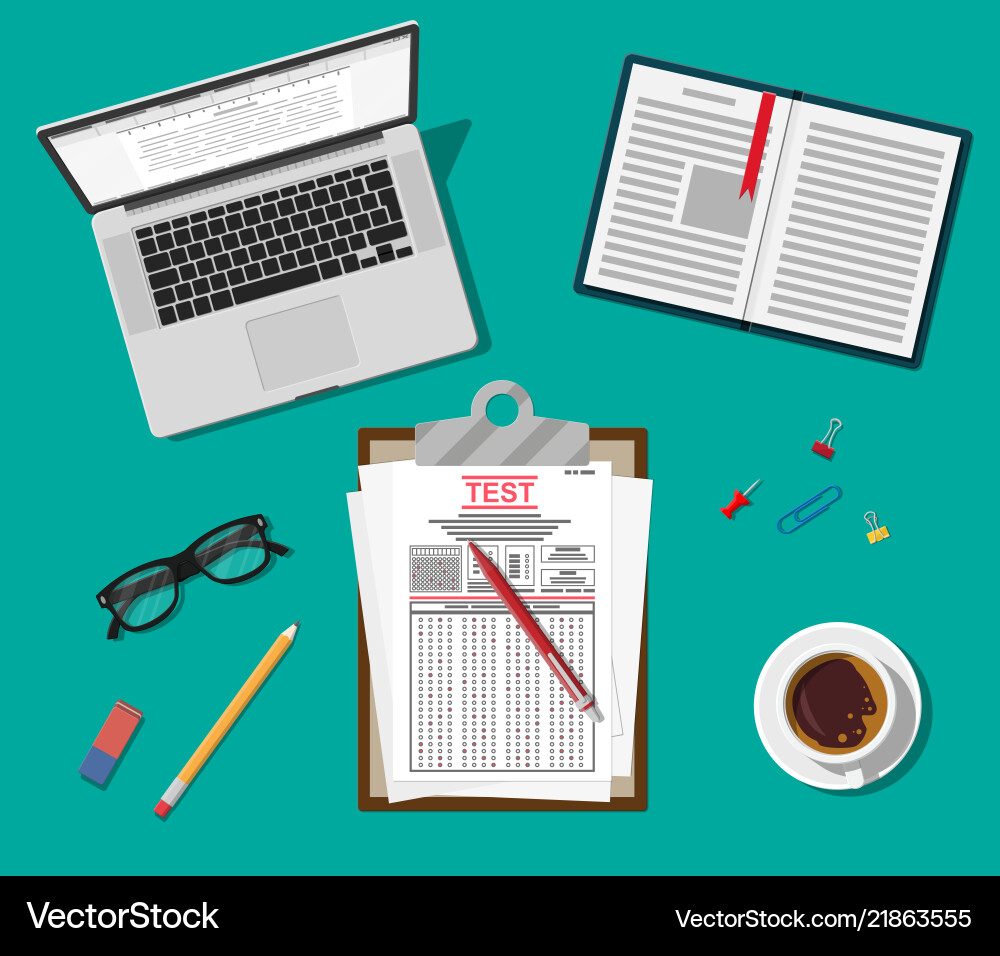 Exam Forms and Survey Checklist Vector Image