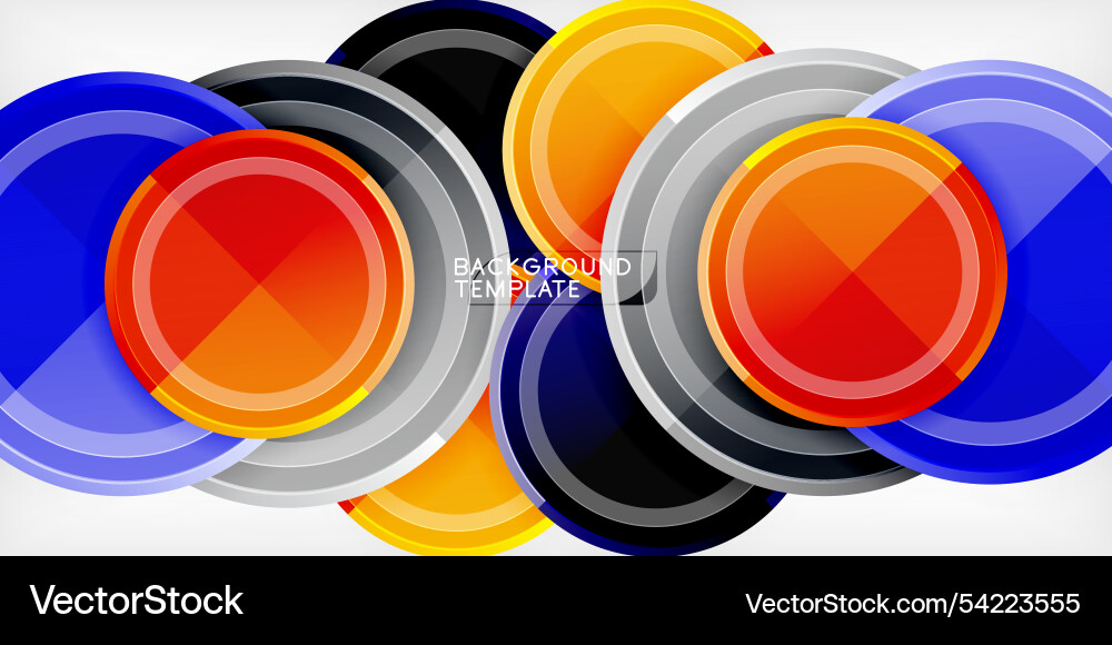 Geometric design abstract background - circles Vector Image