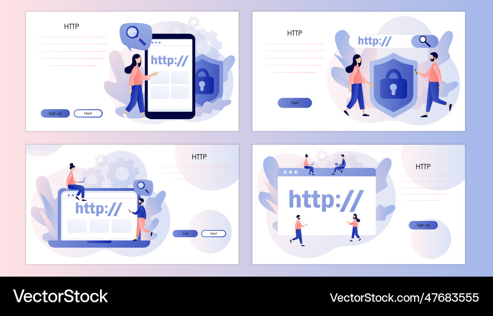Hypertext transfer protocol concept http data web Hypertext transfer protocol concept http data web vector image