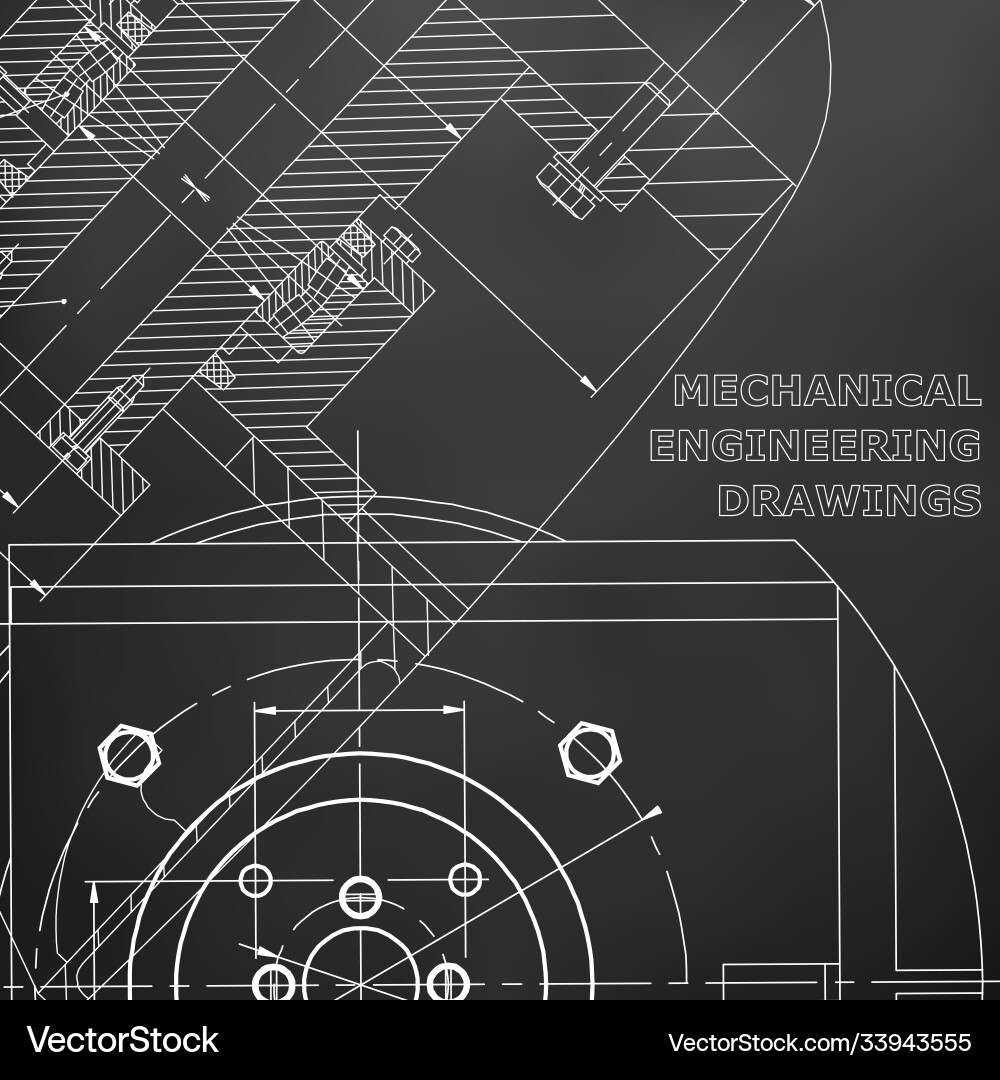 Mechanics technical design engineering style Mechanics technical design engineering style vector image