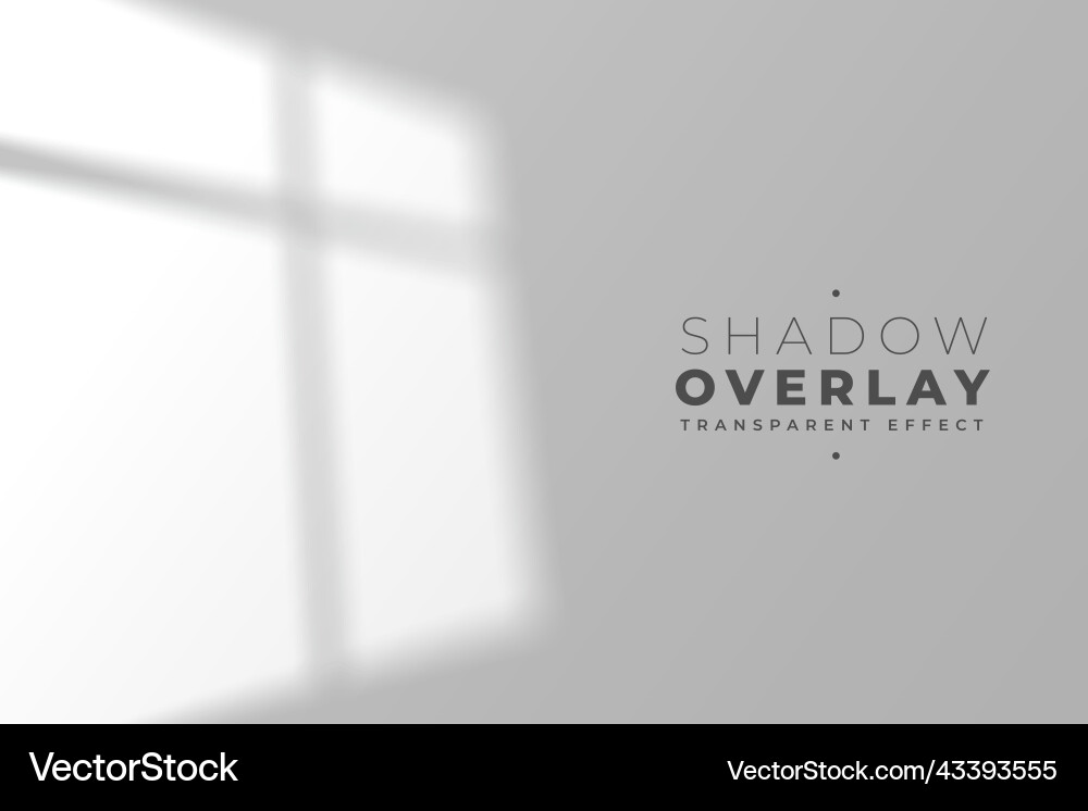 Minimal window frame shadow on gray surface vector image