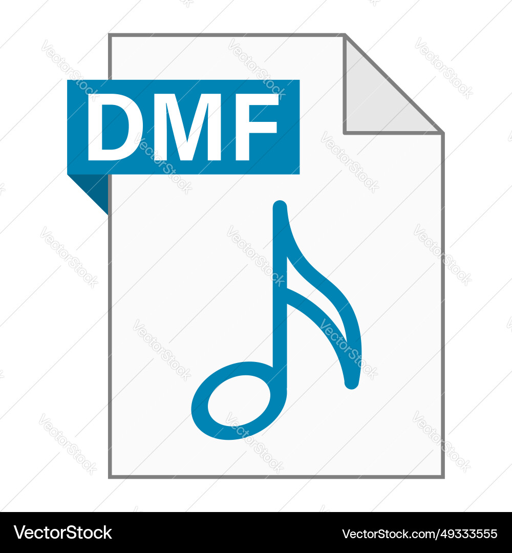 Modern flat design of dmf file icon for web vector image