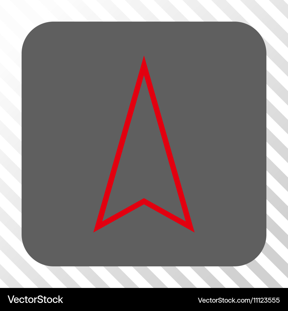 Pointer up rounded square button vector image