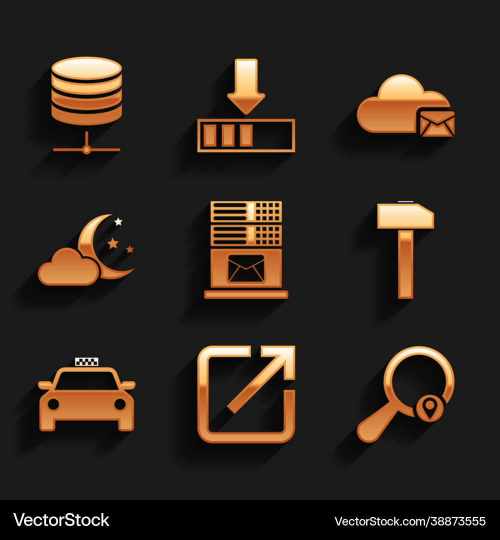 Set mail server open in new window search Vector Image