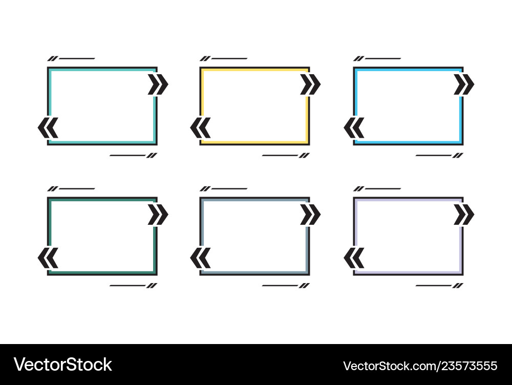 Set of quote forms template colorful vector image