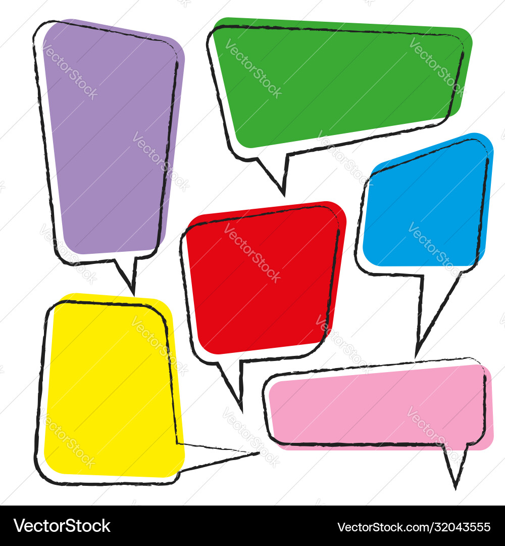 Set2 bubbles for text Set2 bubbles for text vector image