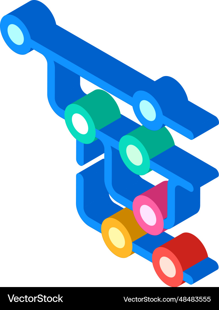 Version control software isometric icon Version control software isometric icon vector image