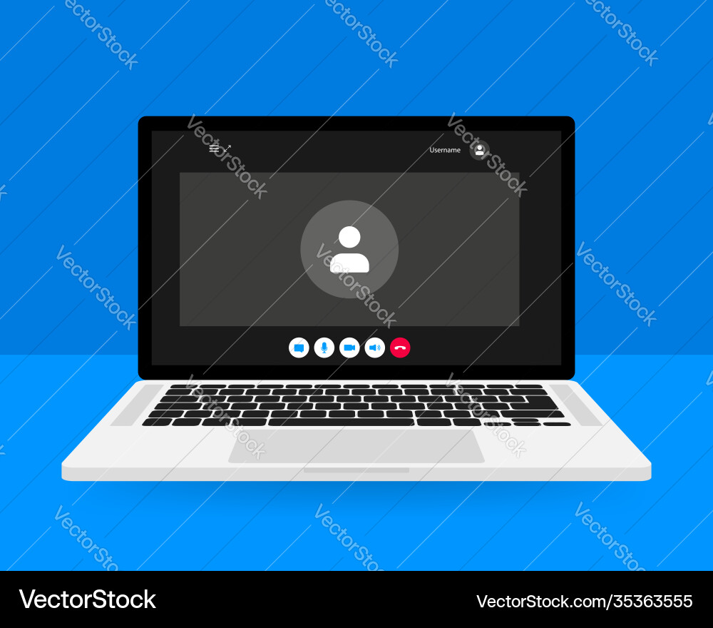 Video call windows for different screen sizes Video call windows for different screen sizes vector image