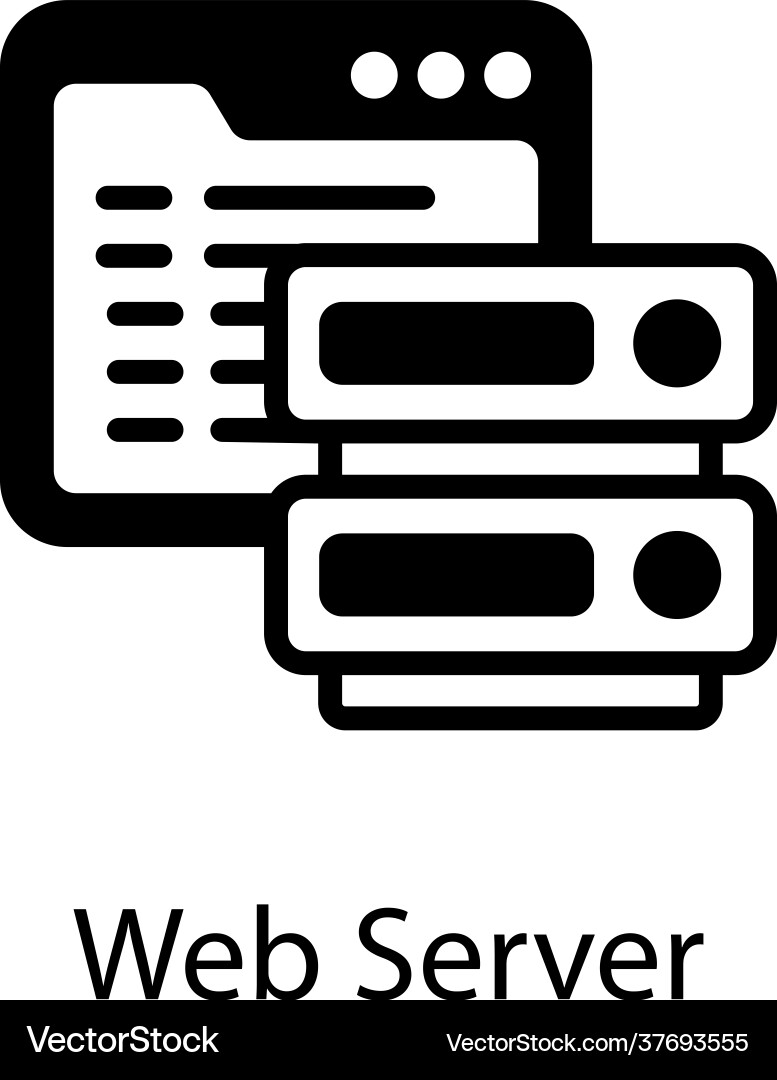 Web server vector image