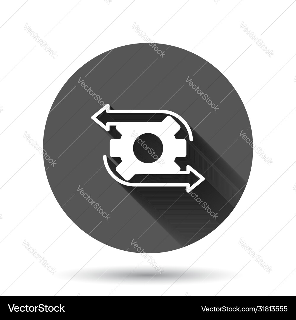 Workflow Gear Icon - Process Automation vector image