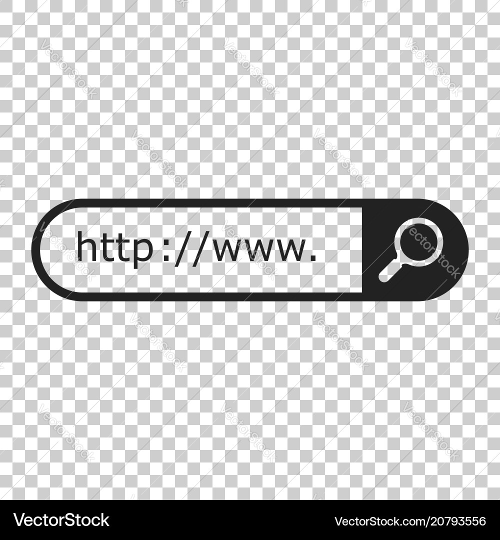 Address and navigation bar icon on isolated Vector Image
