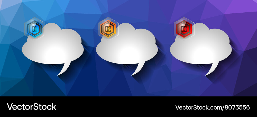 Bubble speech infographic layout template for data vector image