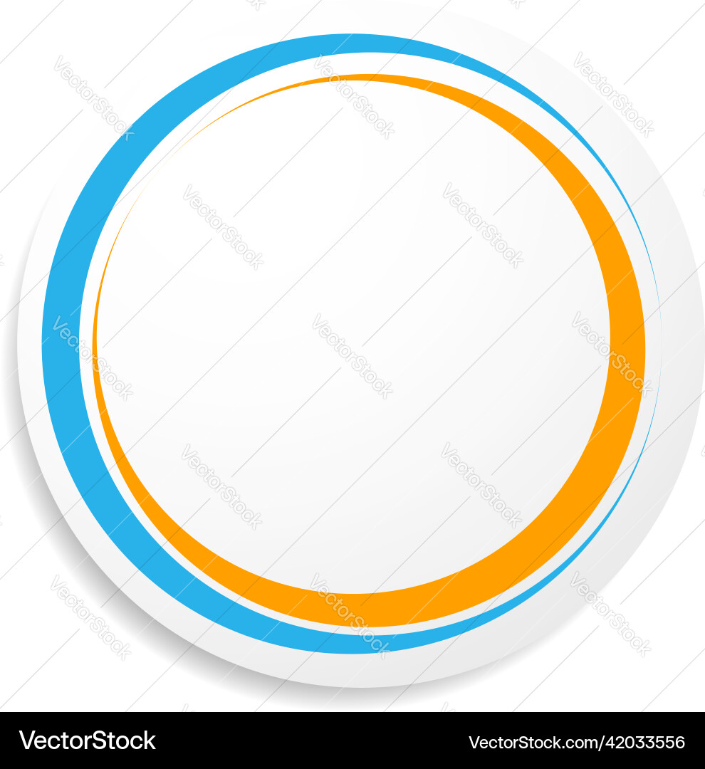 Circle circular badge label tag and button shape Vector Image