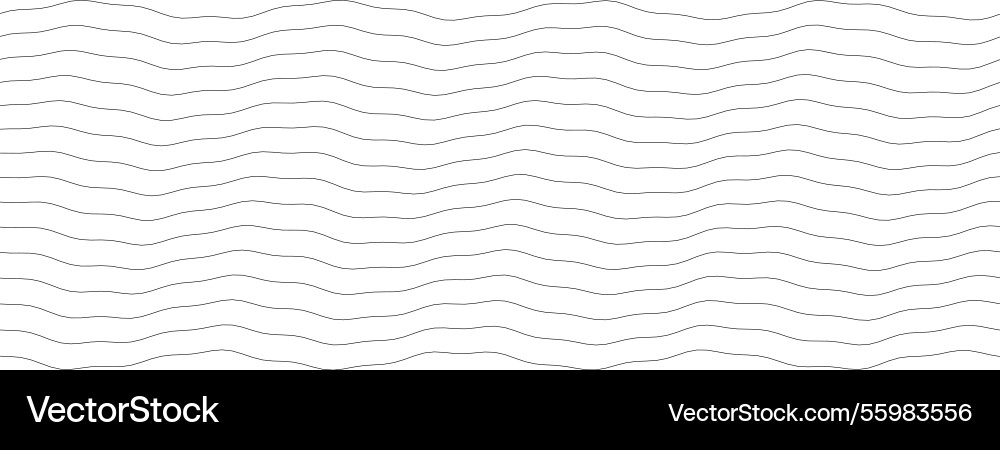 Elegant minimalist wavy line pattern design vector image
