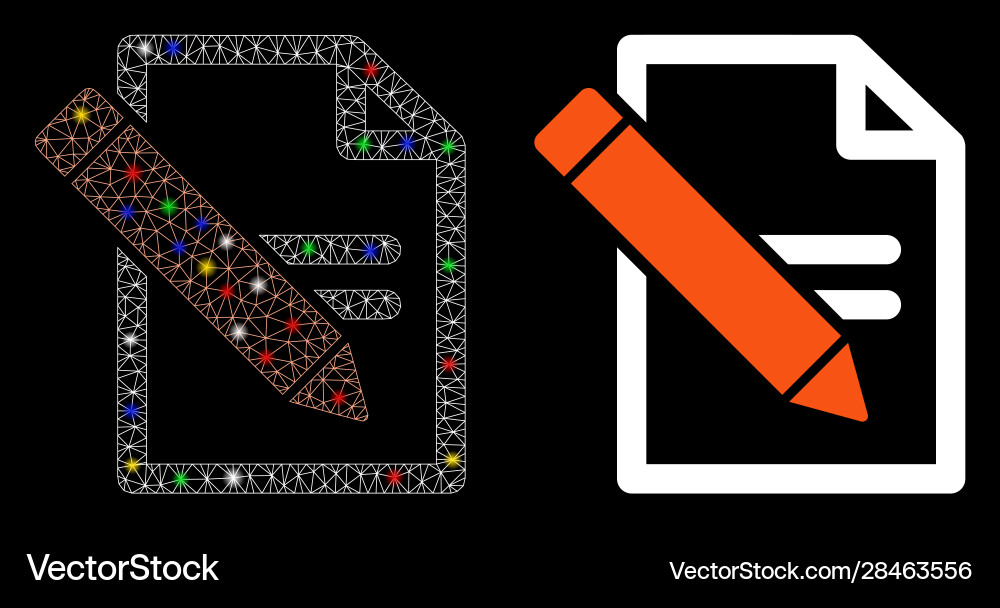 Glossy mesh wire frame edit records icon Glossy mesh wire frame edit records icon vector image