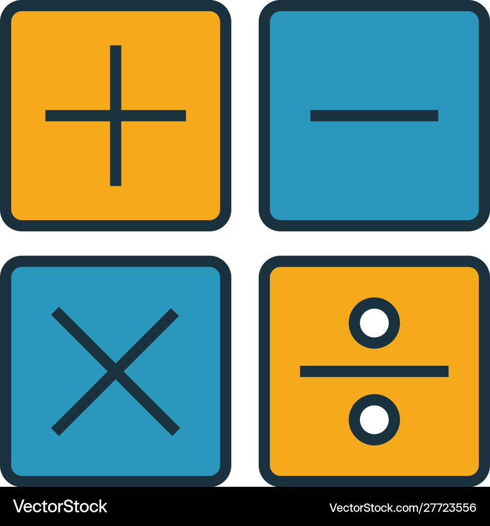 Mathematics icon simple element from school icons Mathematics icon simple element from school icons vector image