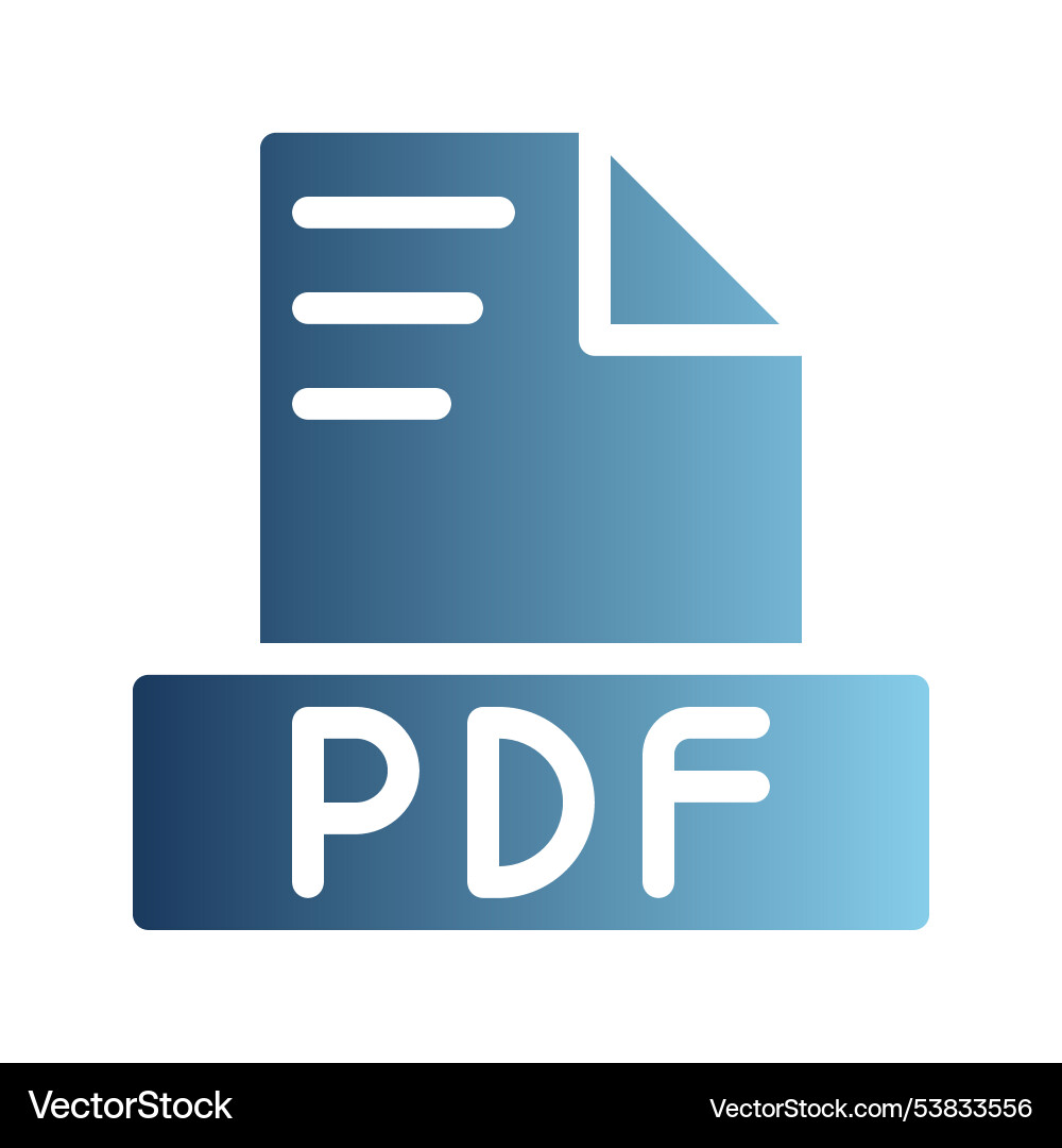 Pdf document file text icons with dynamic color vector image