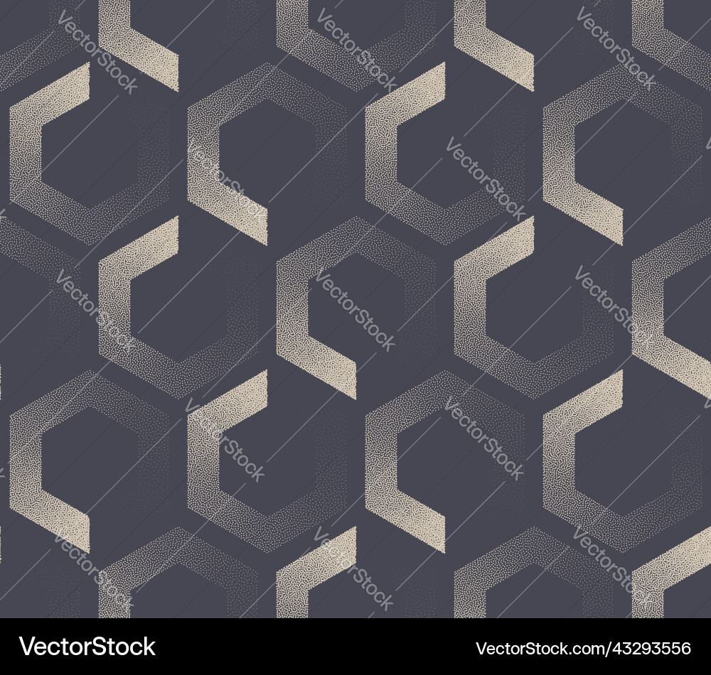 Retro Hexagon Pattern - 60s Style vector image