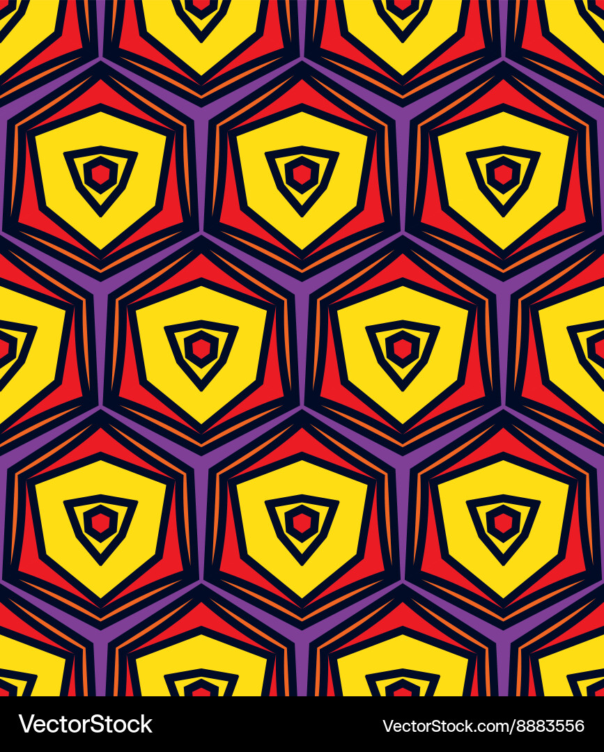 Seamless vintage abstract pattern with triangles vector image