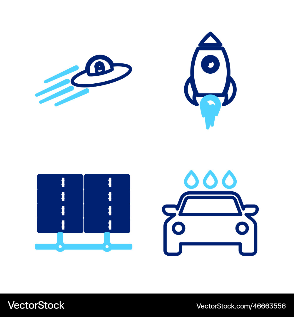 Set line car wash server data web hosting Set line car wash server data web hosting vector image