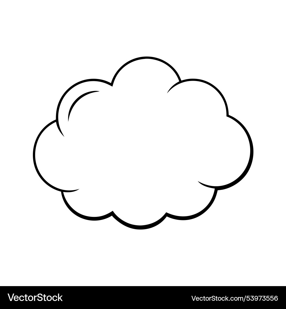Simple cloud shape design template isolated Simple cloud shape design template isolated Vector Image