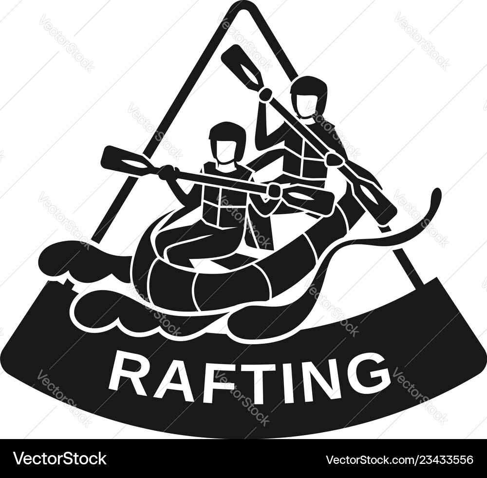 Triangular rafting logo simple style Triangular rafting logo simple style Vector Image