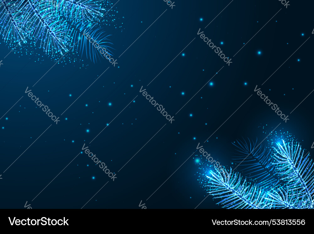 Weihnachtshintergrund mit leuchtenden Pinienzweigen Weihnachtshintergrund mit leuchtenden Pinienzweigen vektorbild