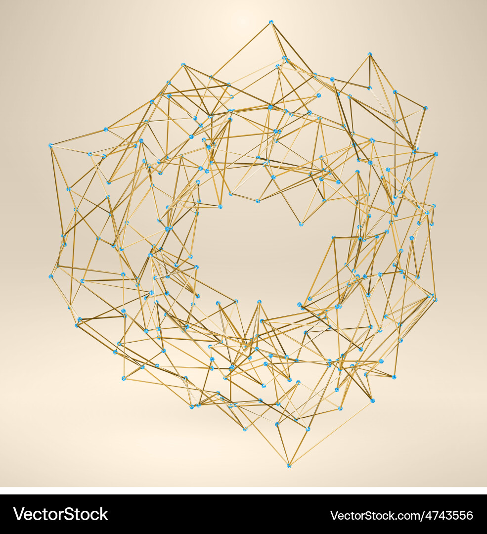Wireframe polygonal element abstract background vector image