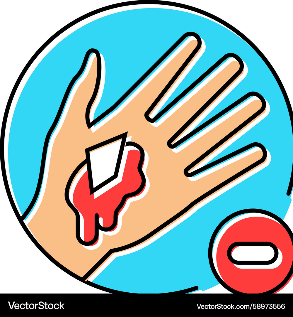 Wound Care - Do Not Remove Objects Vector Image