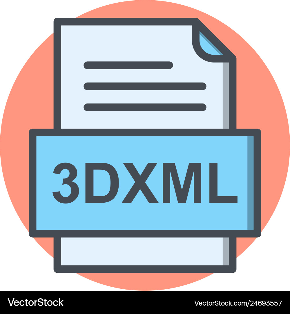 3dxml file document icon Vector Image