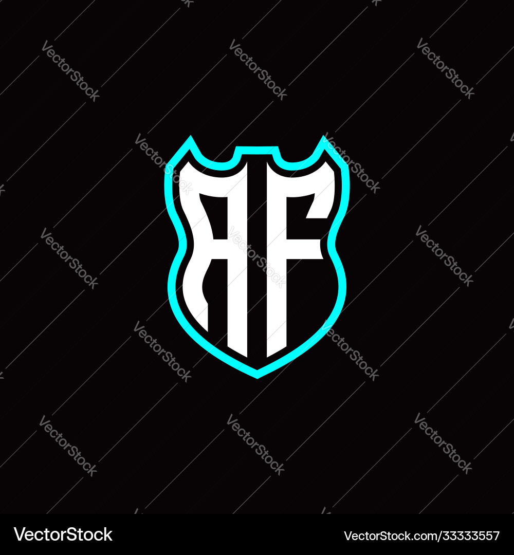 A f initial logo design with shield shape A f initial logo design with shield shape Vector Image