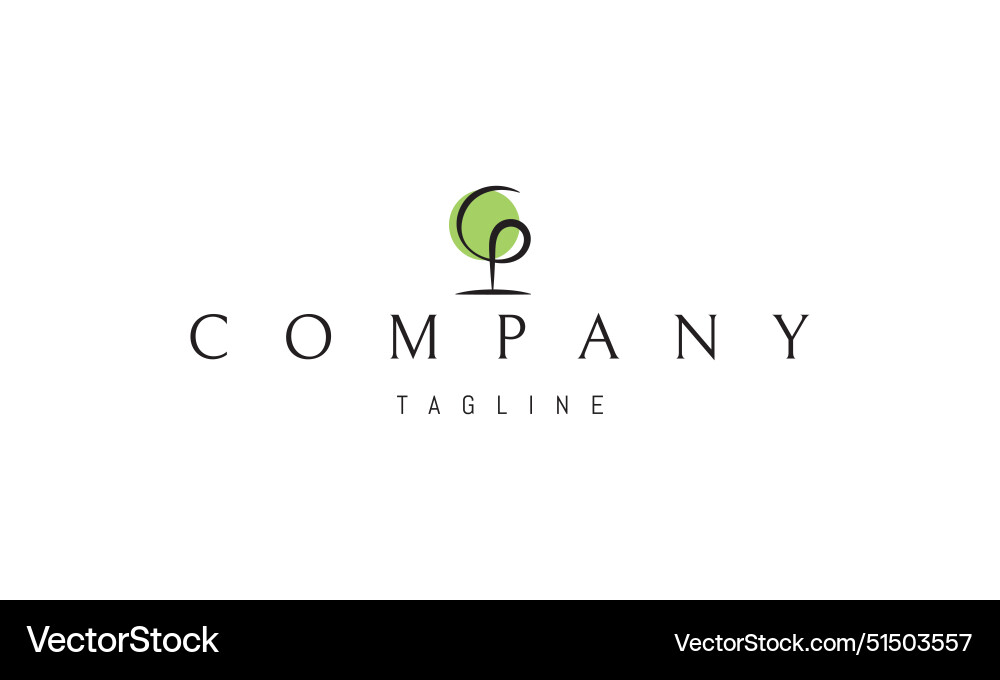 A logo with an abstract image of tree vector image