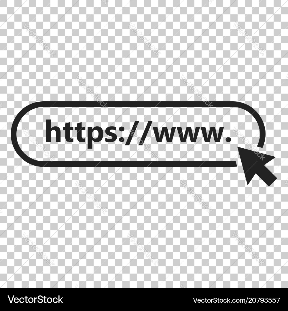 Address and navigation bar icon on isolated Address and navigation bar icon on isolated vector image
