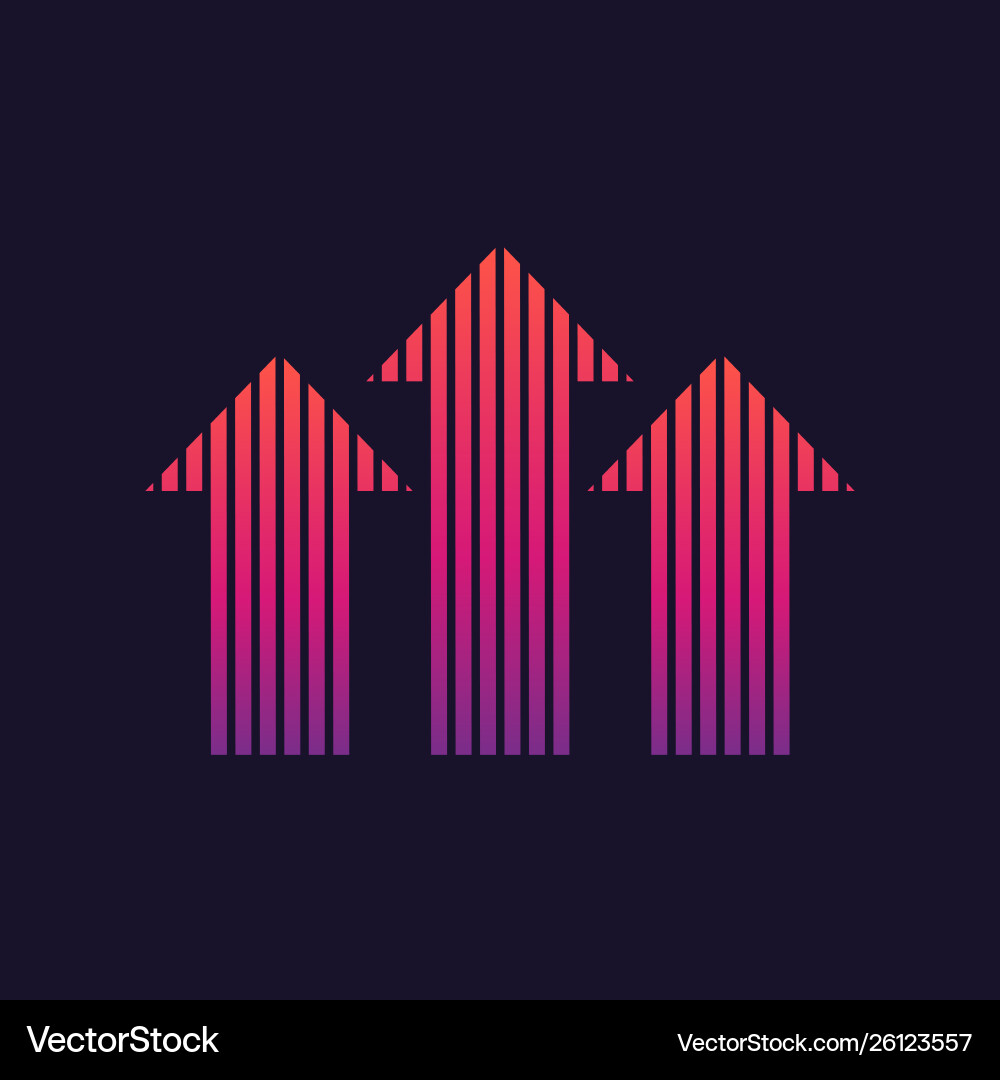 Arrows with gradient vector image