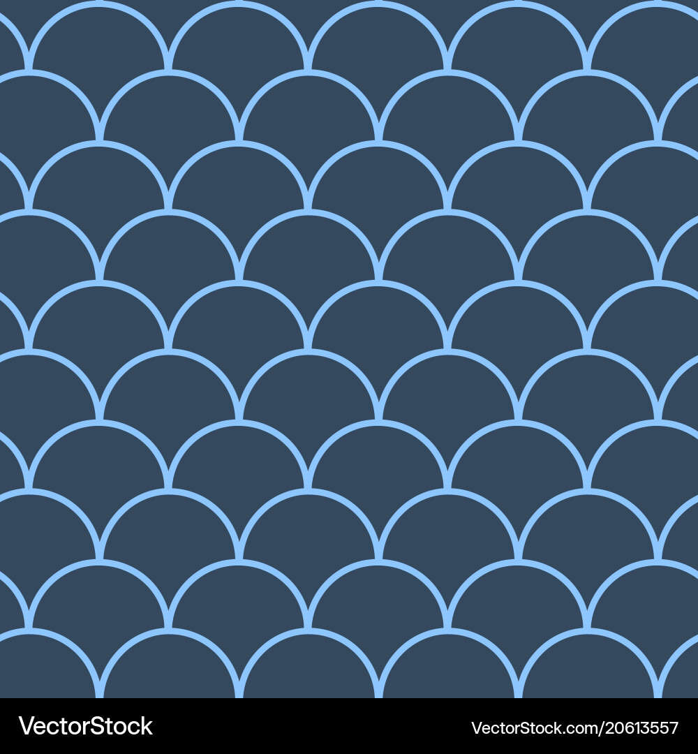 Fish scale seamless pattern vector image