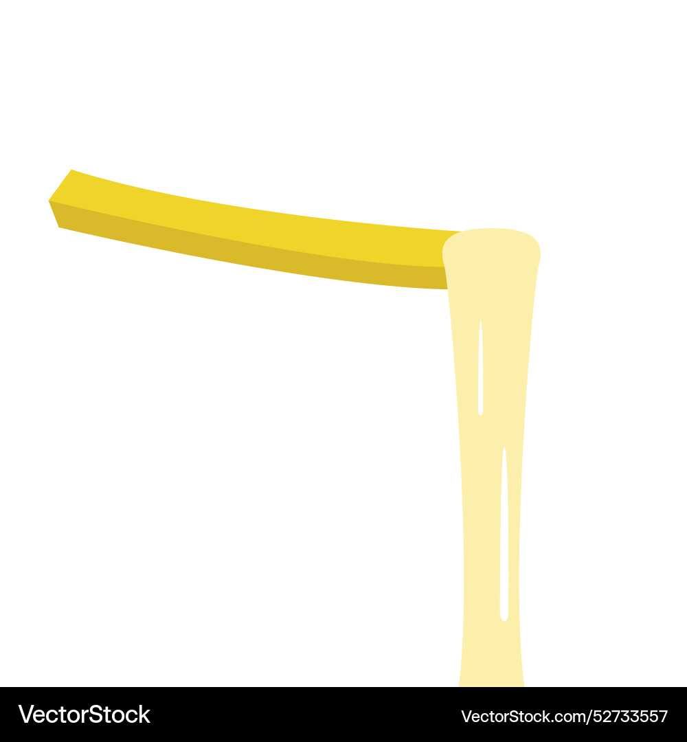 French fry mozzarella cheese stretch French fry mozzarella cheese stretch vector image