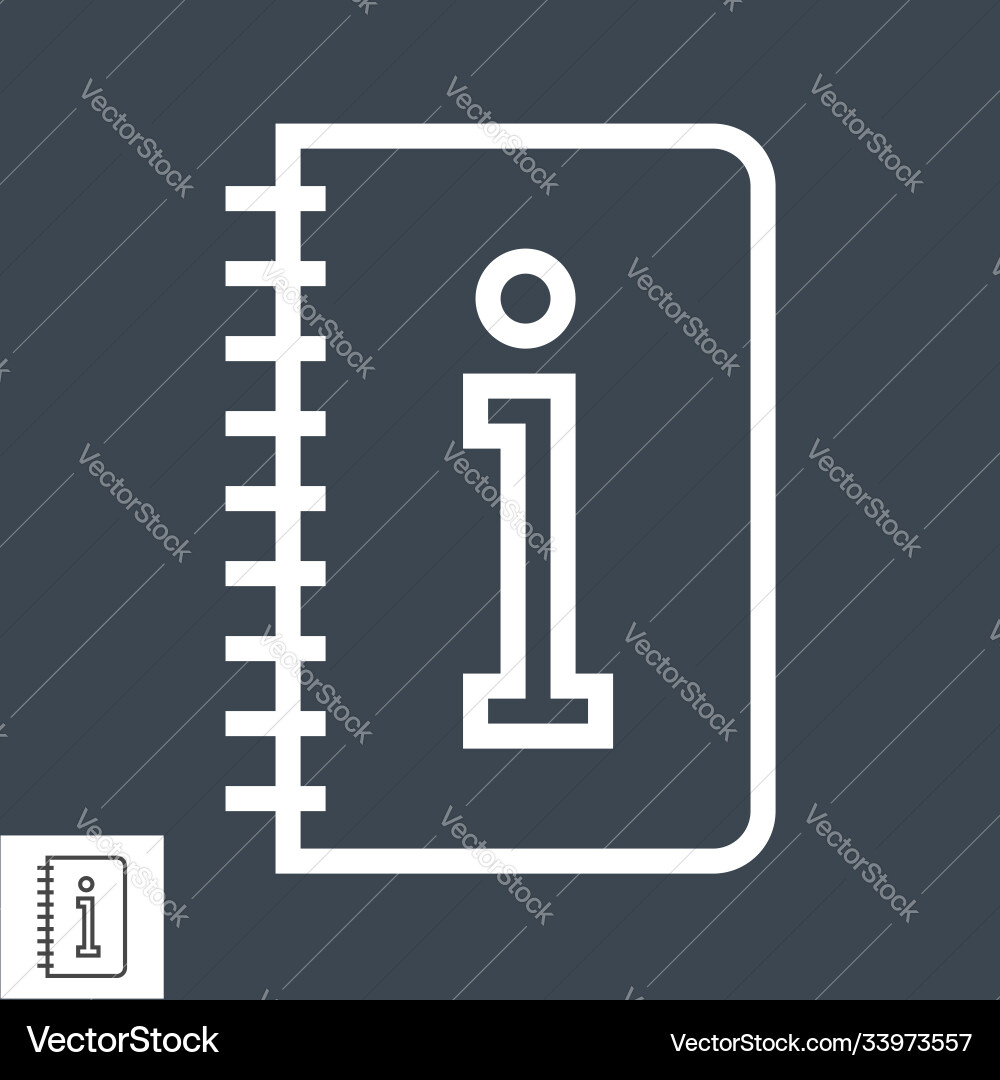 Instruction book thin line icon Instruction book thin line icon Vector Image