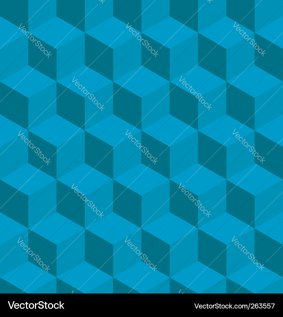 Isometric cube pattern Royalty Free Vector Image