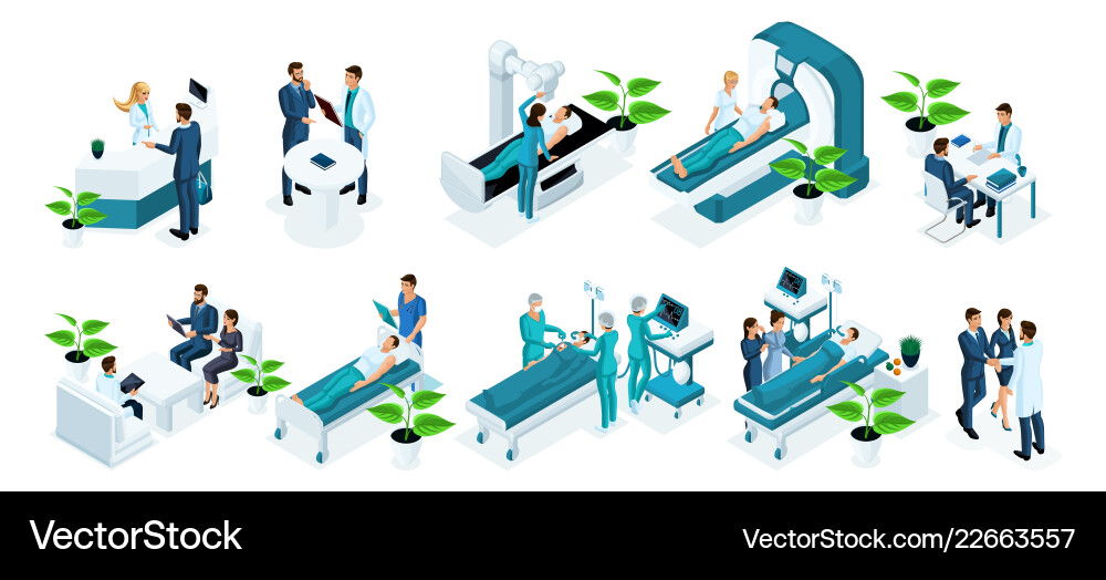 Isometrics set of observation concepts Isometrics set of observation concepts vector image