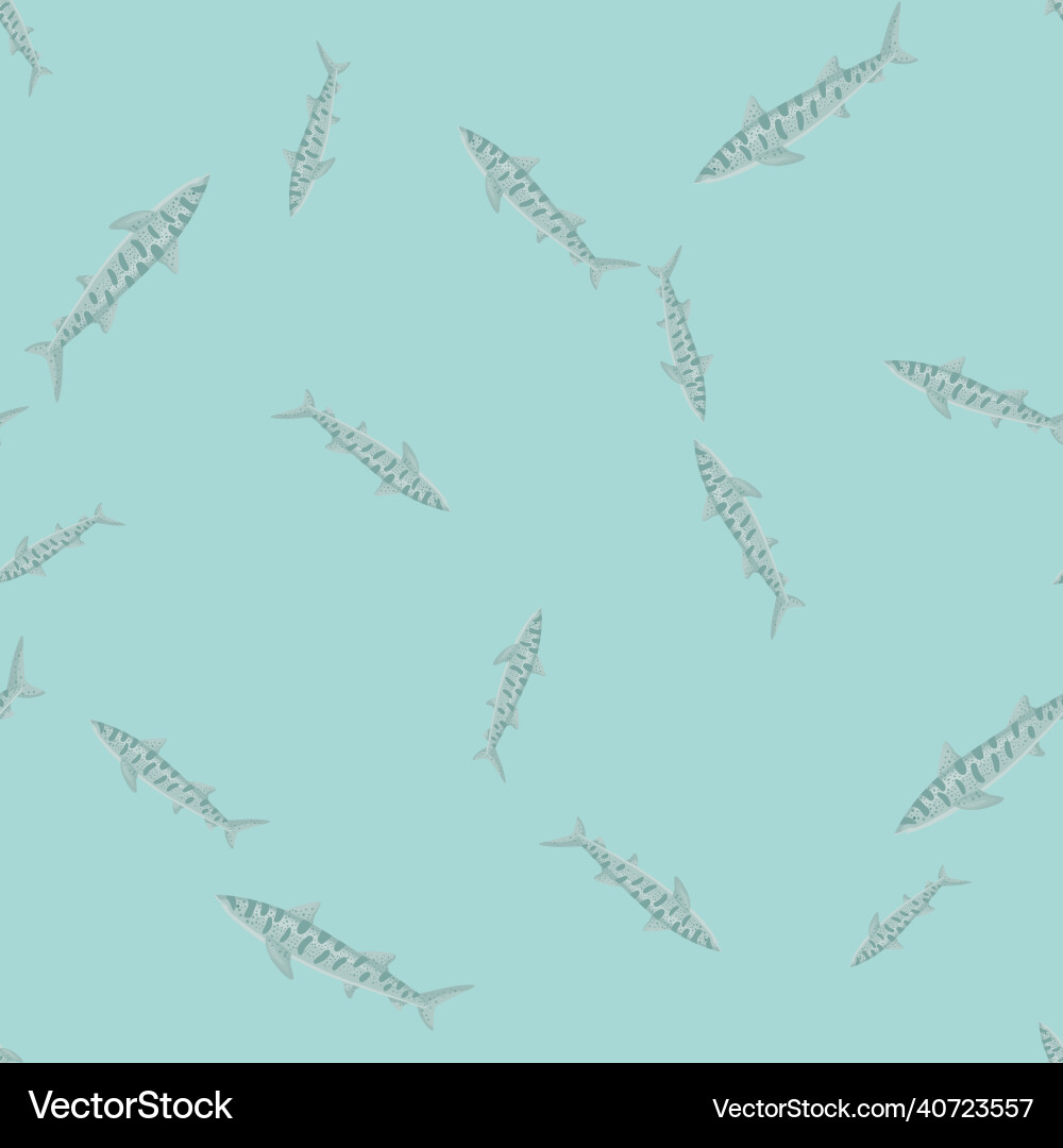 Leopard shark seamless pattern in scandinavian Leopard shark seamless pattern in scandinavian Vector Image