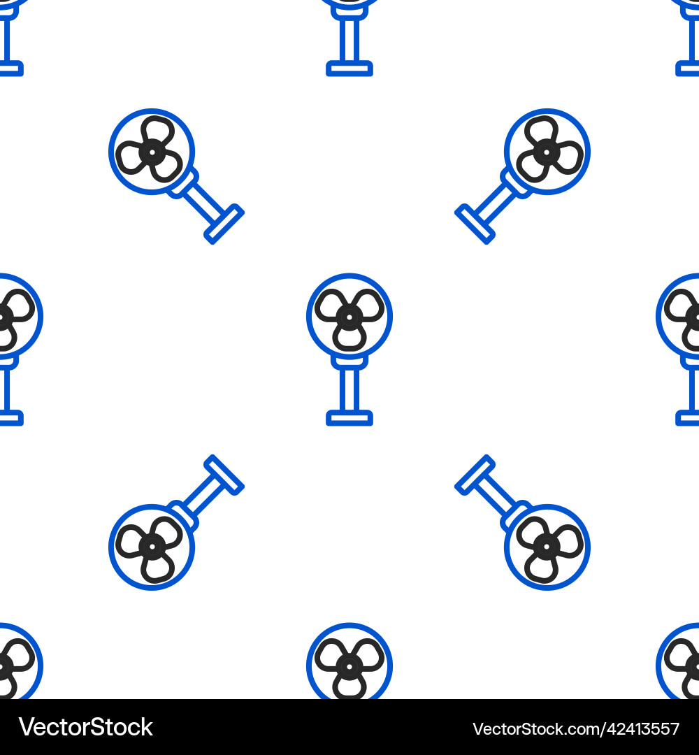 Line electric fan icon isolated seamless pattern Line electric fan icon isolated seamless pattern vector image