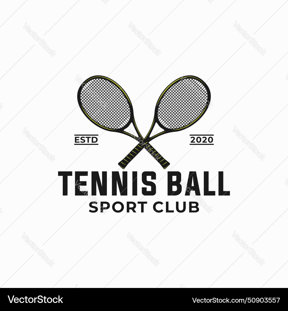 Tennis ball sport graphic template vector image