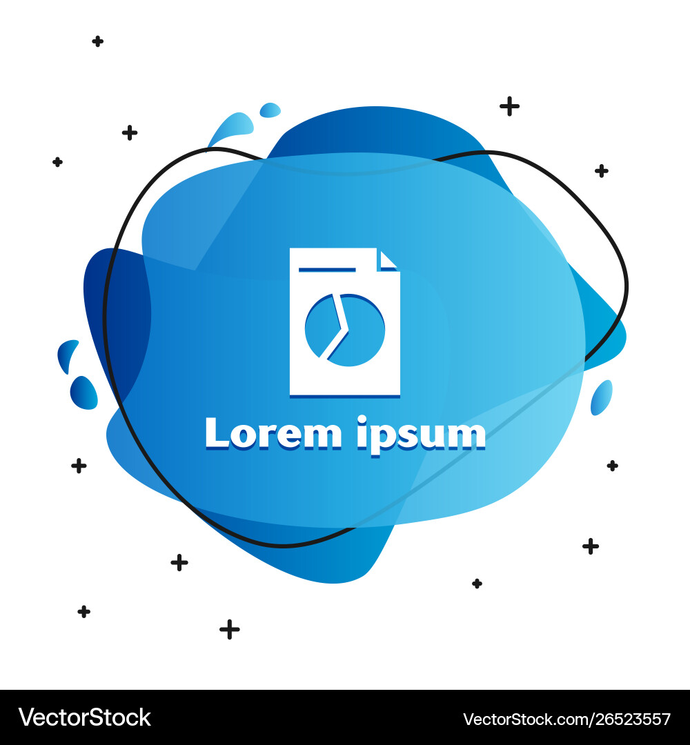 White document with graph chart icon isolated White document with graph chart icon isolated vector image