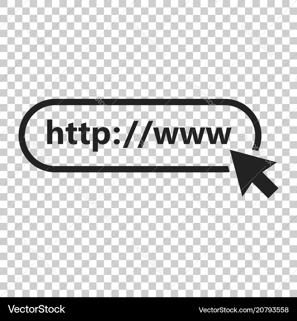Address and navigation bar icon on isolated Address and navigation bar icon on isolated vector image