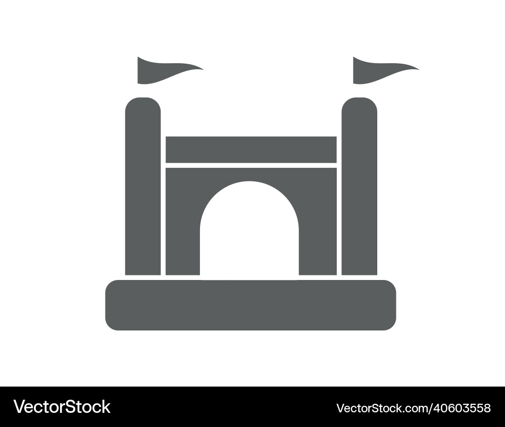 Bouncy inflatable castle tower and equipment vector image