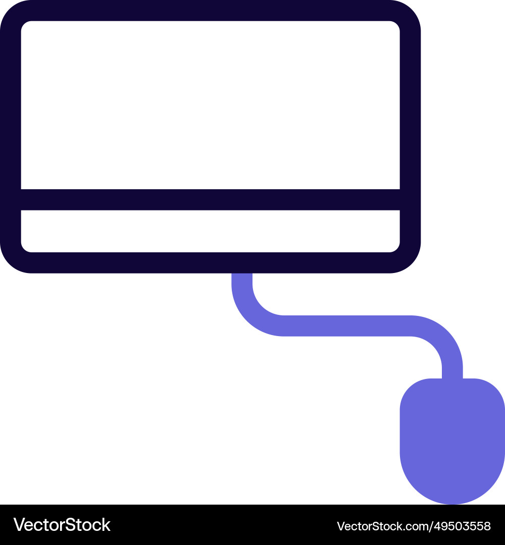 Computer setup for various digital tasks Vector Image
