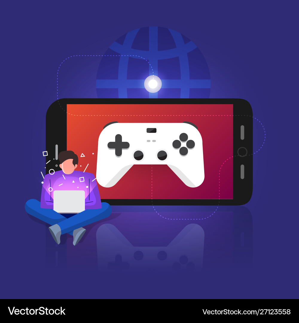 Concept game streaming Concept game streaming vector image