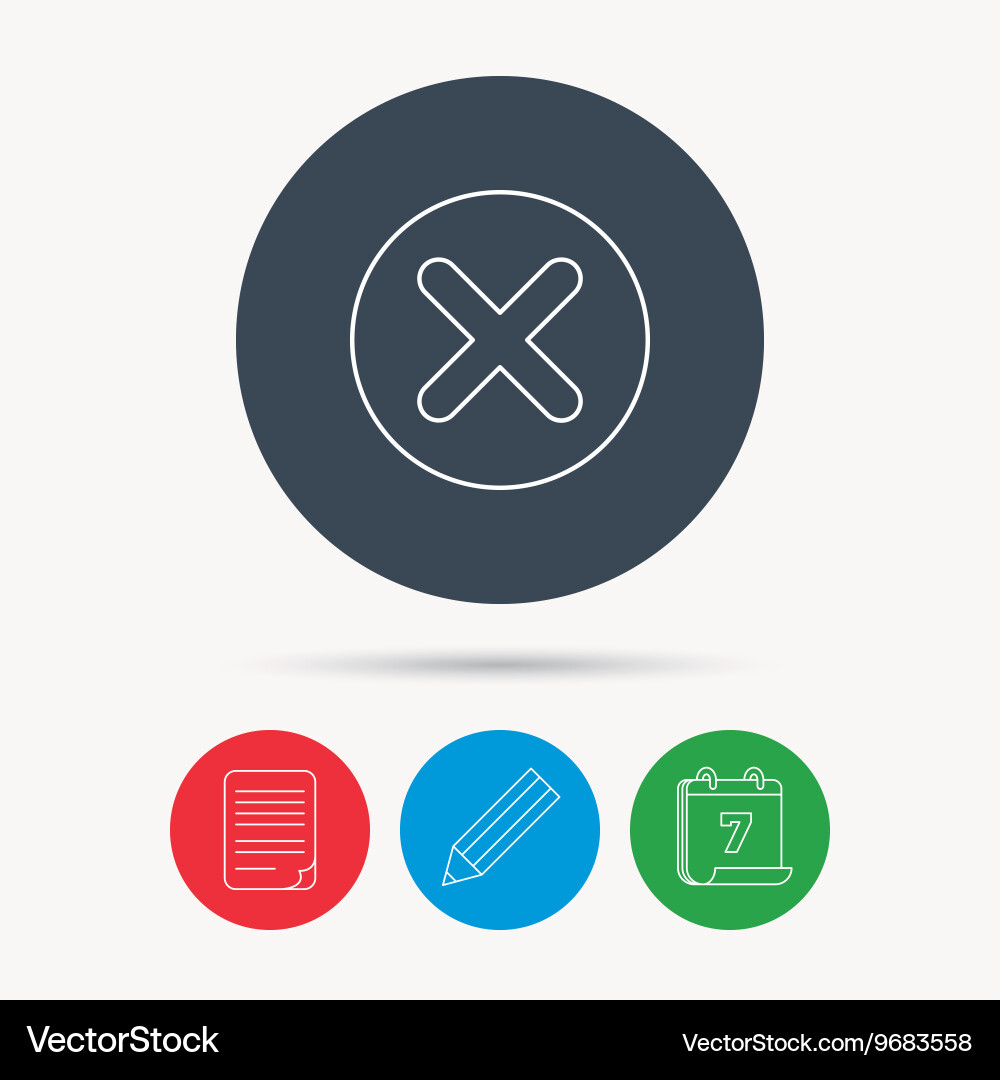 Delete icon decline or remove sign Vector Image