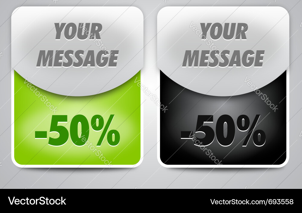 Discount boxes for web design vector image